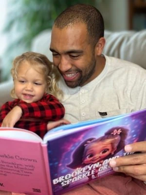 Child reading from their personalized storybook