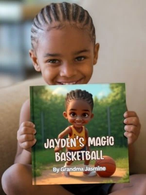 Smiling child with their personalized children's book